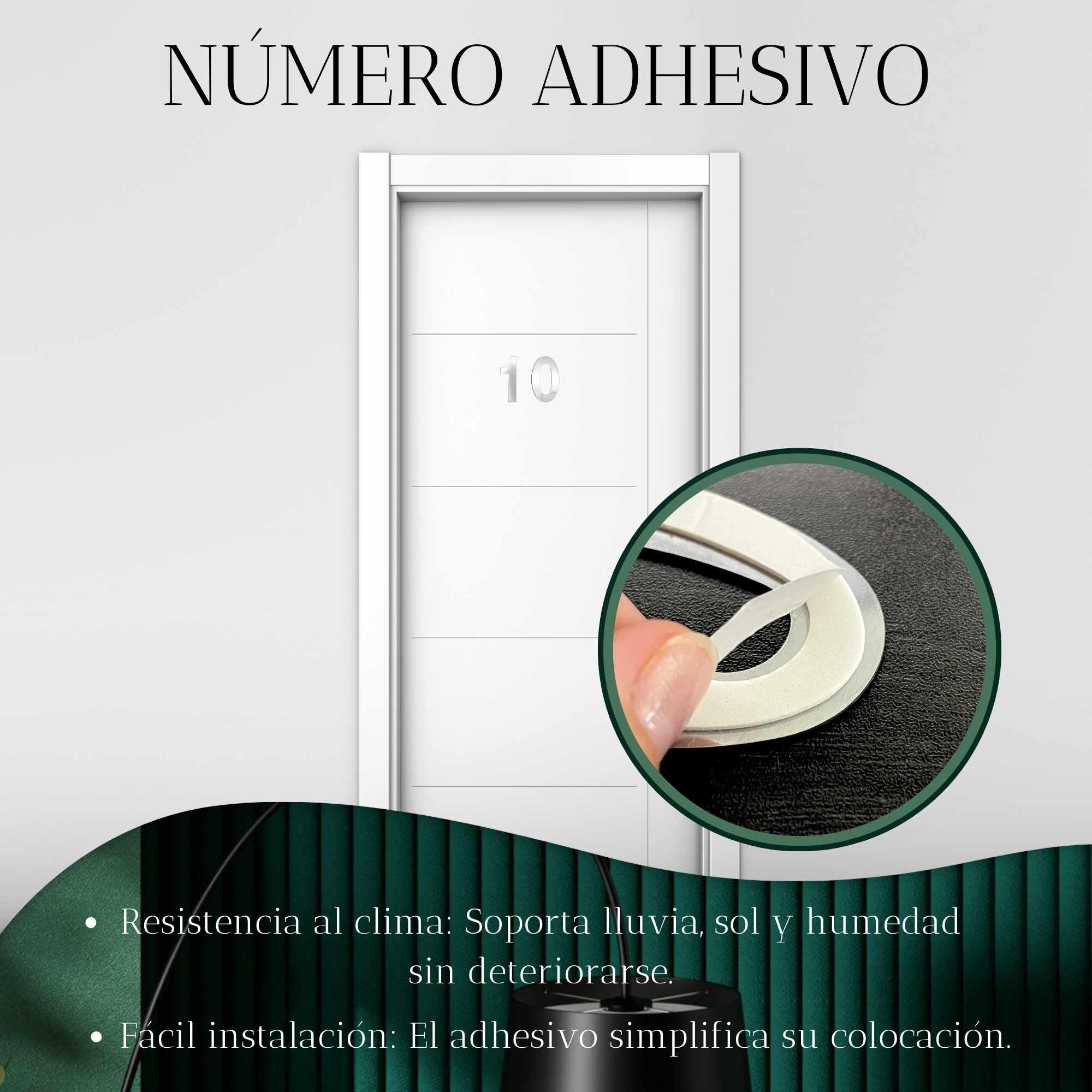 TECHZOCO Numero 0 casa, Número Cero hogar, Número 0 para puerta, Número para pared, Número 0 buzón, Acero inoxidable 304, 75 mm alto x 47 mm ancho, Adhesivo, Plateado