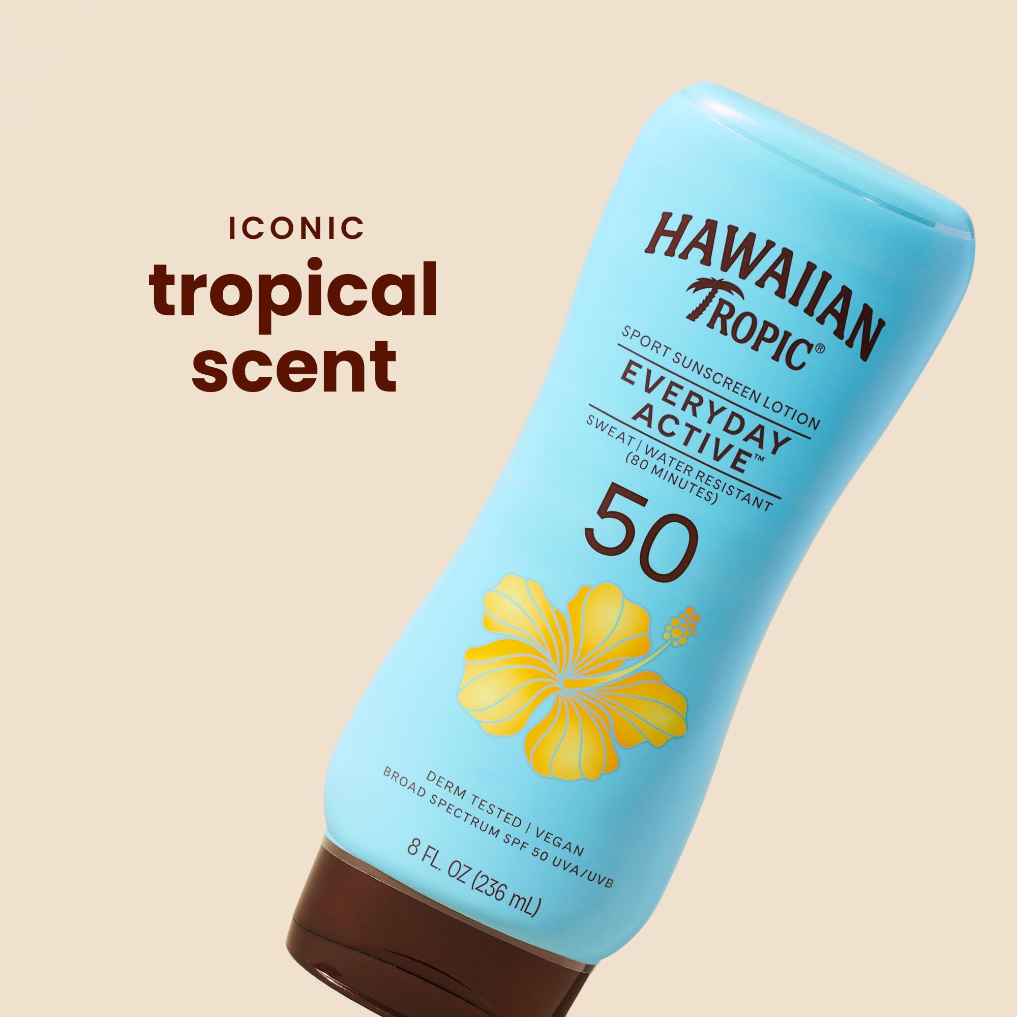 Hawaiian Tropic Isola Sport ampio spettro Sunscreen Lotion, SPF 50-8 Oncia fluida