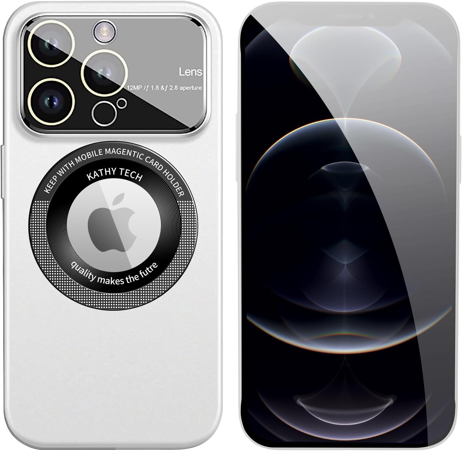 Sponsored Ad – Magnetic Matte PC Case for Apple 12 Pro Max, MagSafe Compatible, Camera Lens Tempered Glass Protection, Compatible with (2020) iPhone 12 Pro Max 6.7 Inch Cover-White