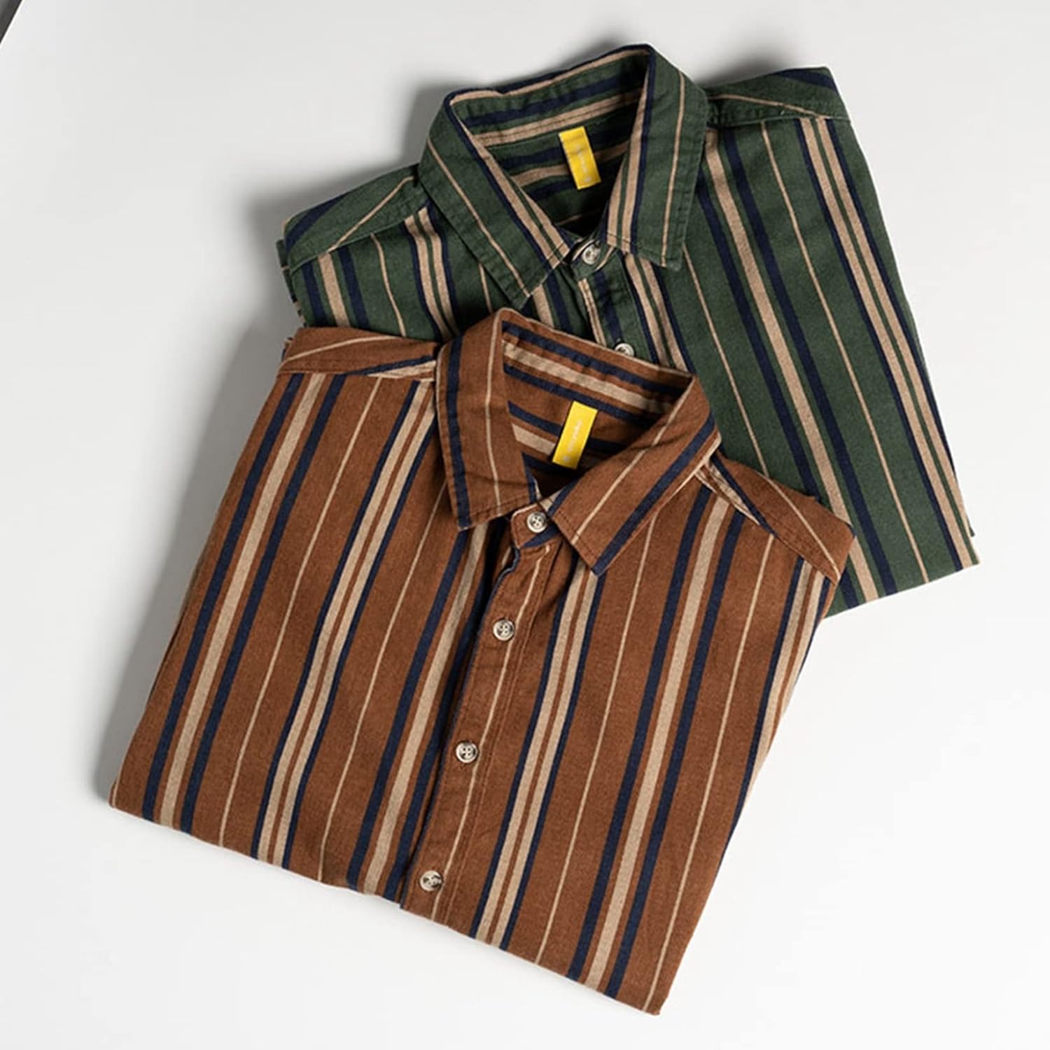 46 割引グリーン系 Free Size高価値セリー Attersee グリーンストライプシャツ シャツ ブラウス 七分 長袖 トップスグリーン系free Size thaar Net