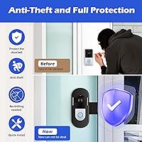 Vista 6 de Anti-Theft Video Ring Doorbell Mount, Compatible with Video Doorbell, No Drill Adjustable Mounting Bracket Holder for Wireless Doorbells in