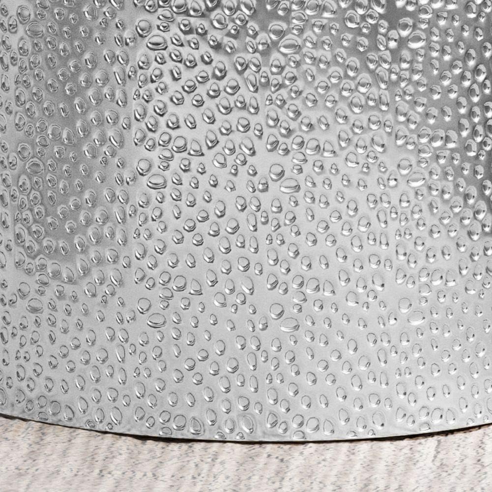 Christopher Knight Home Kaylee Modern Round Hammered Iron Accent Table (2 Pack) -Silver 16 in x 16 in x 22.25 in