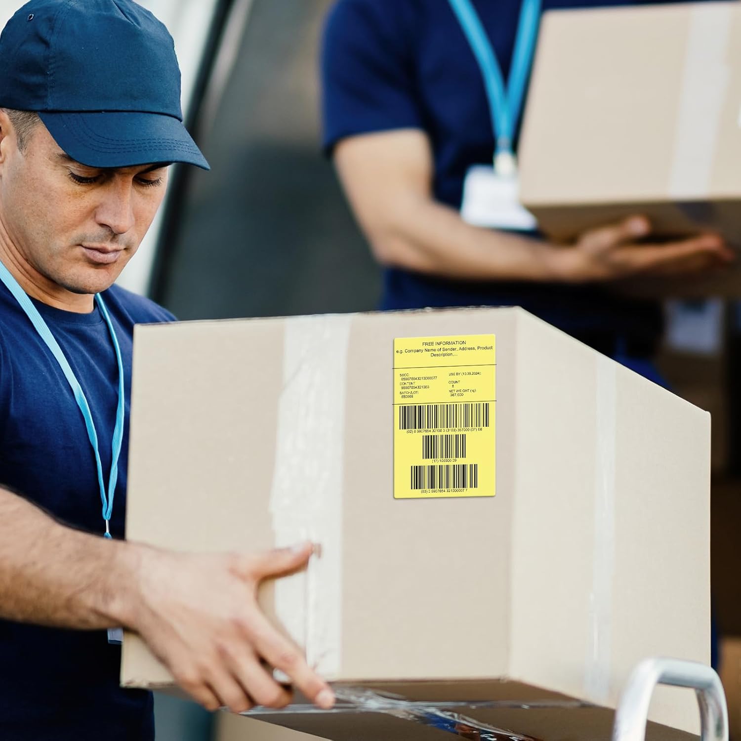 Thermal Mailing Labels 4"x 6" Fanfold Yellow Vinyl Stickers Self-Adhesive Waterproof Direct Printing Label Paper for UPS Address Shipping Postage Barcode 250 PCS - Image 7