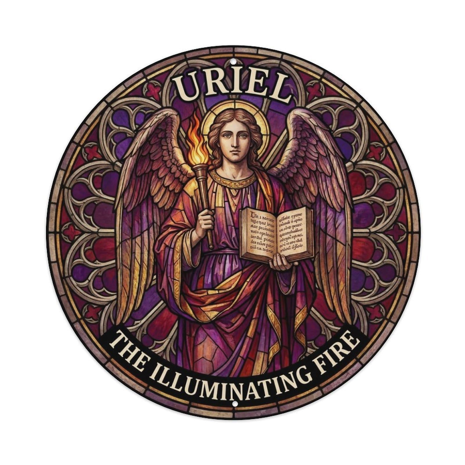 Archangel Uriel The Illuminating Fire Divine Light Metal Tin Sign