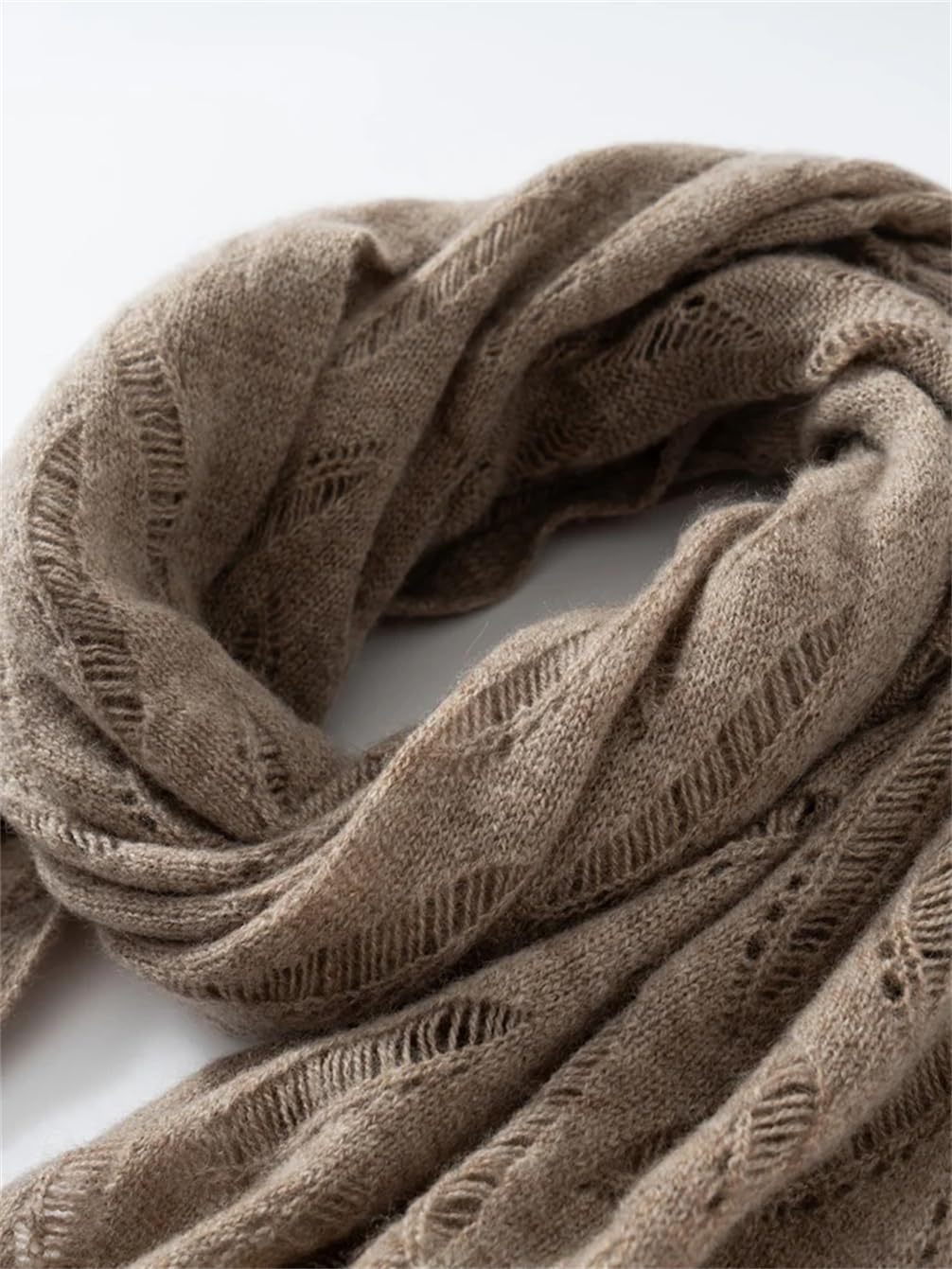 Sciarpa da donna tinta unita cashmere sciarpa lavorata a maglia calda morbida lunga sciarpe