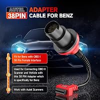 Autel Mercedes Benz 38-16 Pin OBD2 Diagnosztikai Adapter - Kompatibilis MK808 MP808 MK908 MS906 Szkennerekkel, 38 Pin OBD1-ről 16 Pin OBDII- 2