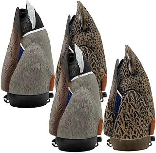 Final Approach Live Mallard Duck Butt Floating Decoys, 4 Pack