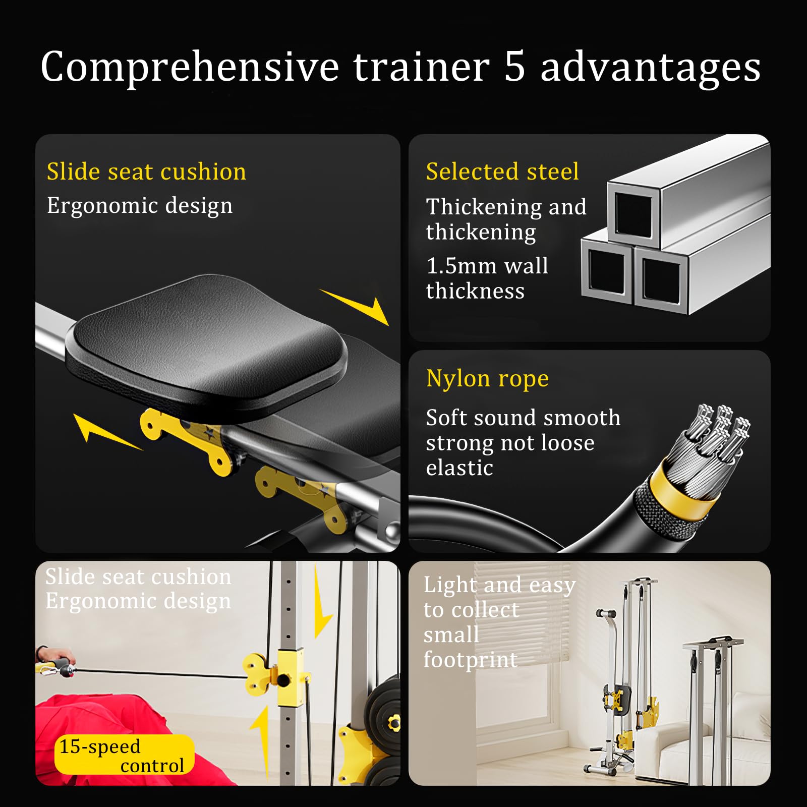 Pull Down Machine, Multifunctional Sitting Row Cable Machine with