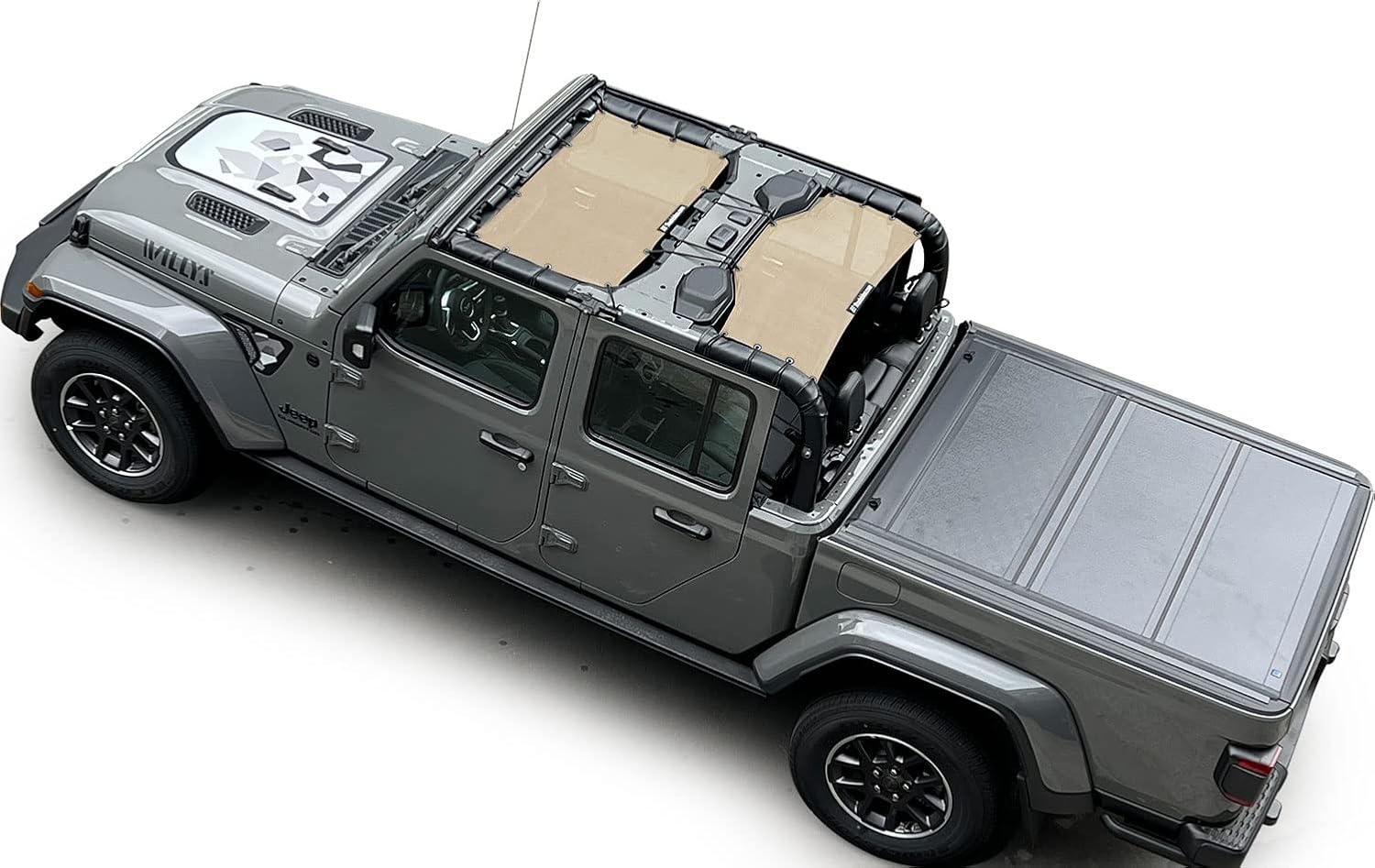 Shadeidea Sun Shade for Jeep Gladiator, JT 4 Door Top
