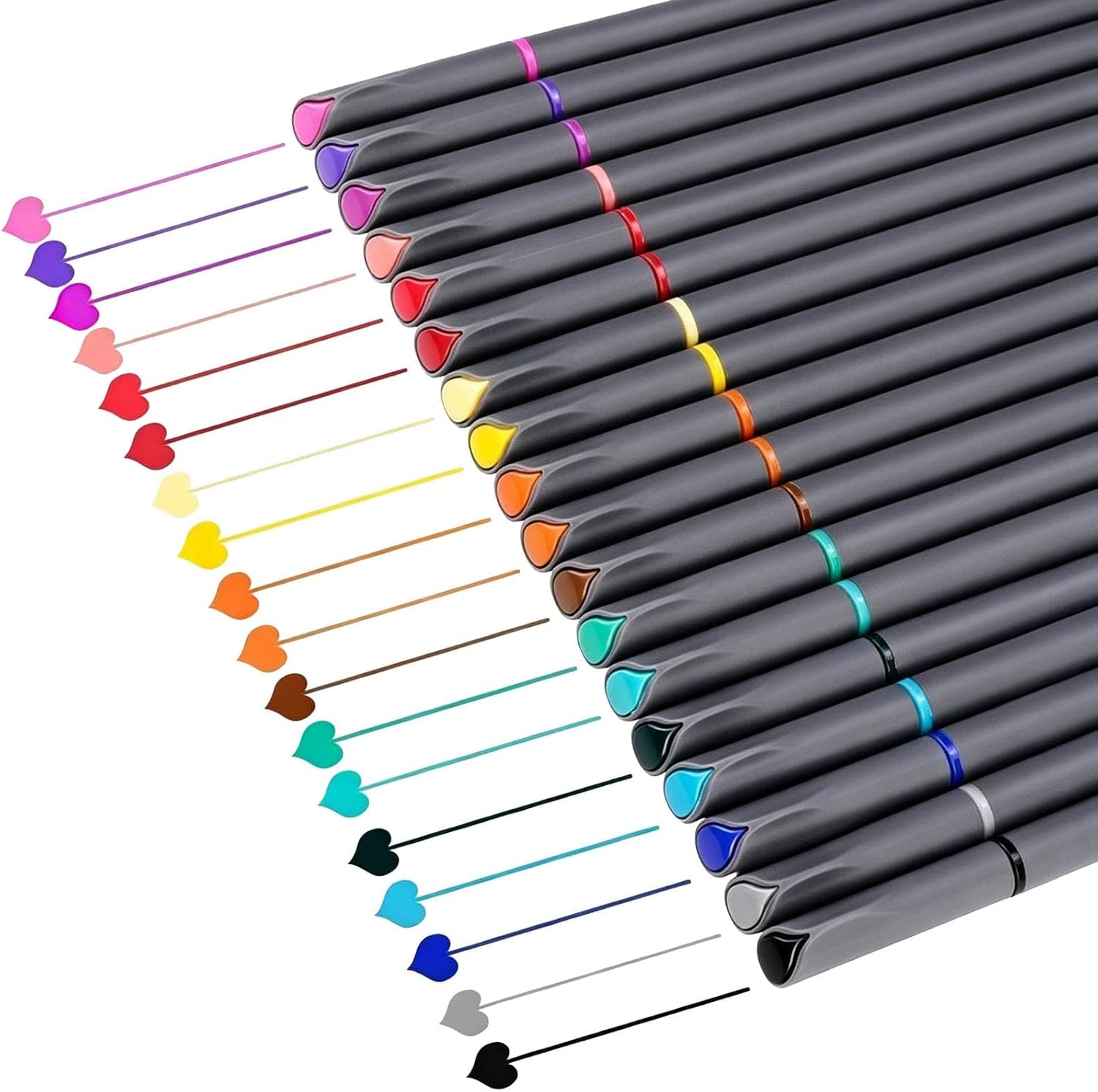 iBayam Journal Planner Fineliner Pens Fine Point 0.38mm, Cute School Office | 18 Vibrant Colors, Smooth Writing, Art Markers for Bullet Journaling Note-taking Scrapbooking Calendar, Drawing Sketching Pen
