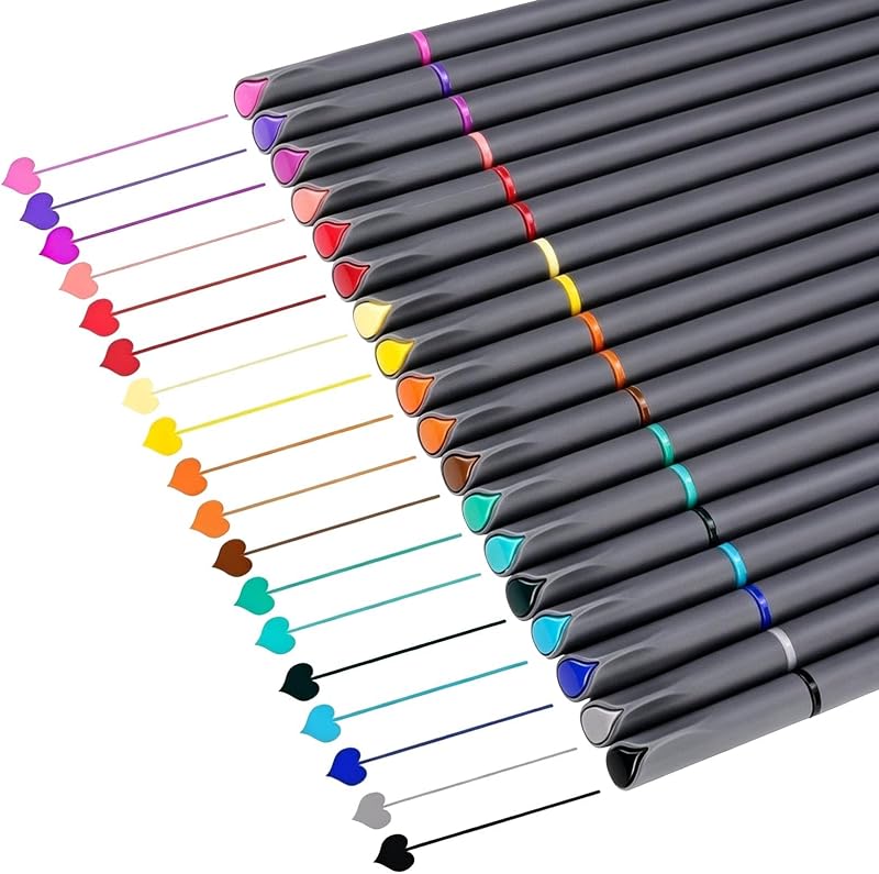 iBayam Journal Planner Fineliner Pens Fine Point 0.38mm, Cute School Office | 18 Vibrant Colors, Smooth Writing, Art Markers for Bullet Journaling Note-taking Scrapbooking Calendar, Drawing Sketching Pen
