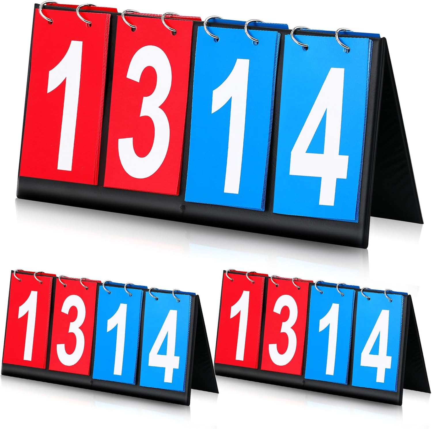 Hiboom Portable Scoreboard Flipper Table Top Score Keeper Waterproof 4 Digital Scoreboard Flipper for Basketball Soccer Tennis Volleyball Cornhole Sports Games P. E Classroom Activities