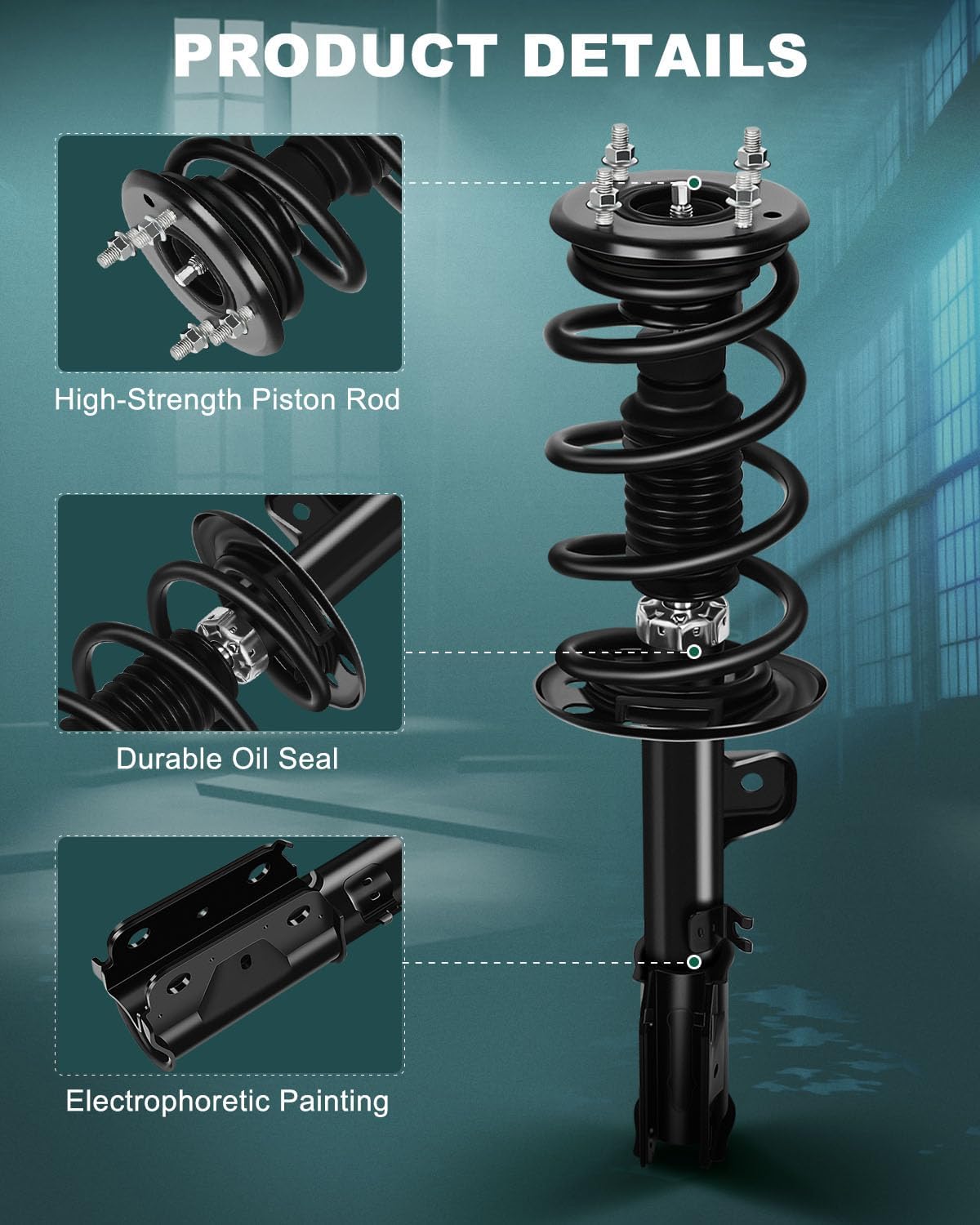 AUTOMUTO Front Pair Complete Struts Spring Assembly Shock Absorber Compatible with for Ford Explorer 2013 2014 2015 2016 2017 2018 2019 Struts 172730 172729