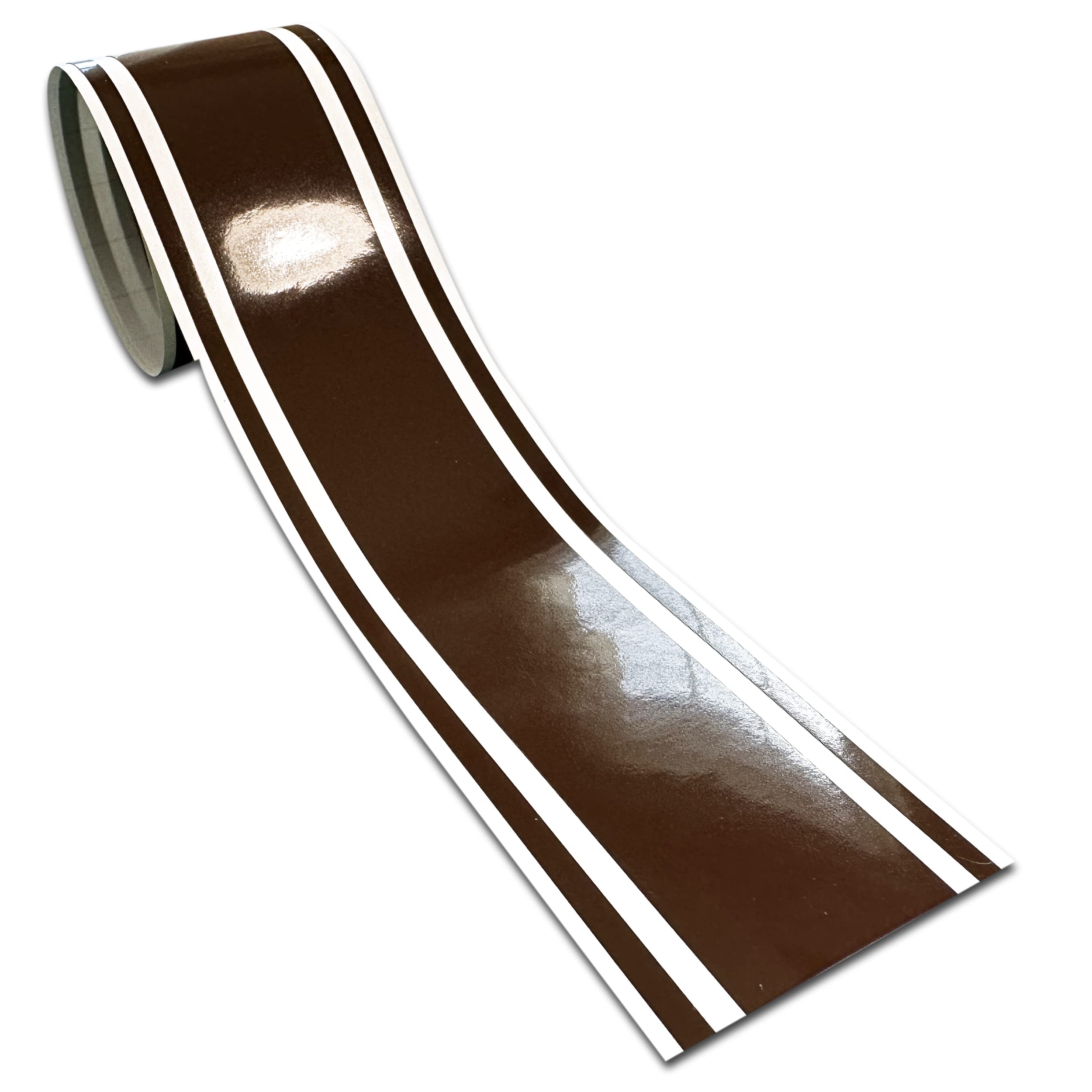 A1A Sales 4"x72" Vinyl Racing Stripes Decal Pinstripes Sticker Tape Car (Brown (PMS 4265C))