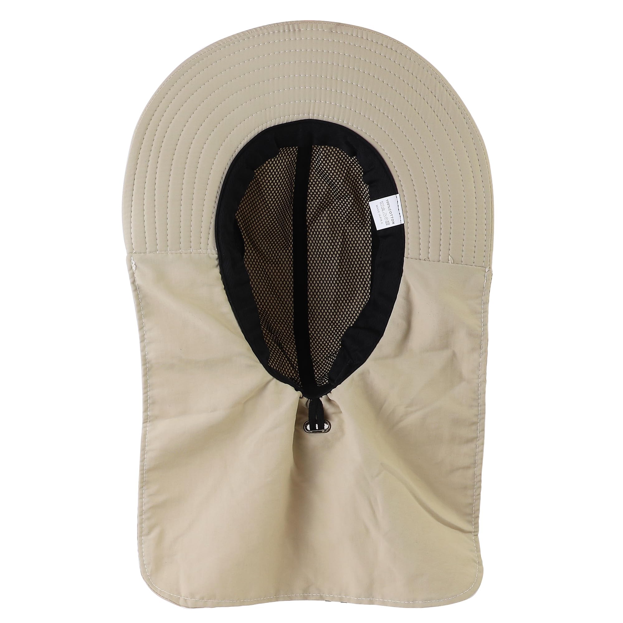 Falari Sombrero de sol para exteriores, ala ancha con solapa para el cuello, sombrero de safari, senderismo, jardinería, pesca