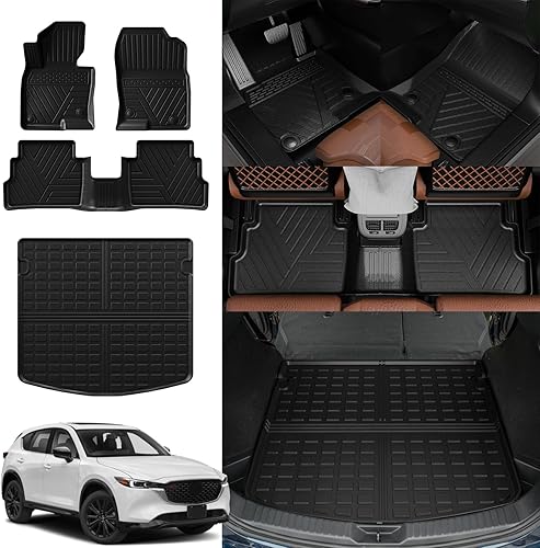 Rongtaod Alfombrillas compatibles con Mazda CX5 2023 2024, tapete de carga, forro de carga para todo tipo de clima, accesorios para Mazda CX-5