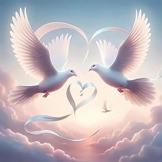 Mosaflare 5D Diamond Painting Kits for Adults, Peace Dove Diamond Art for Beginners, DIY Full Round Drill Paint by Diamonds Dot Gem Art for Adults, Home Wall Decor 13.7x13.7 Inch