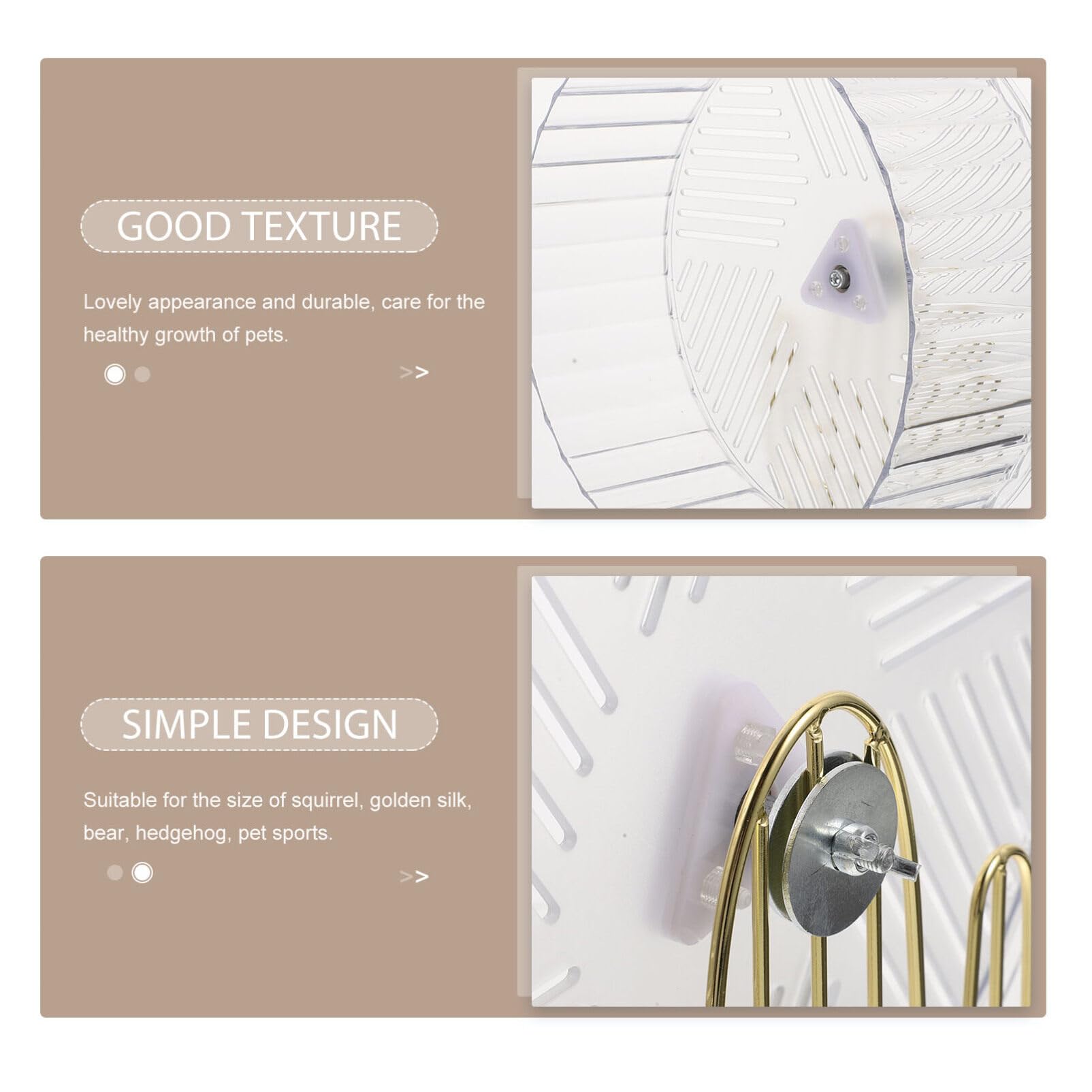 Happyyami Rueda para Hámster Soporte Juguete De Ejercicio para Animales Pequeños para Chinchillas y Ratas Estable y Silenciosa Color Aleatorio