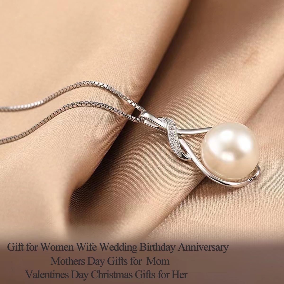 Geschenke für Frauen: Perlenkette Schmuck für Weihnachten, Muttertag, Valentinstag, Jubiläum, Hochzeit, Geburtstag - Geschenk für Frau oder Freundin