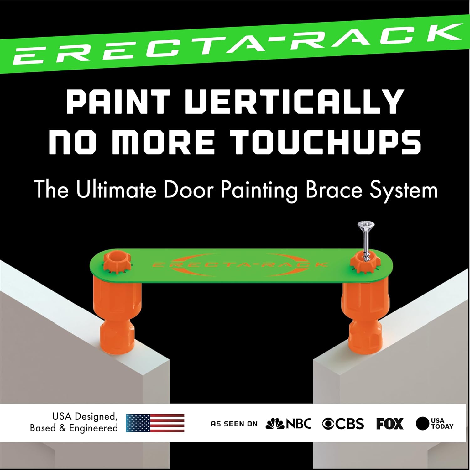 Door Stands For Painting Interior or Exterior Doors, Paint Rack Brackets Drying System, For 10 Full-Size Doors, Space Saving, Portable For Pro Painters, Contractors