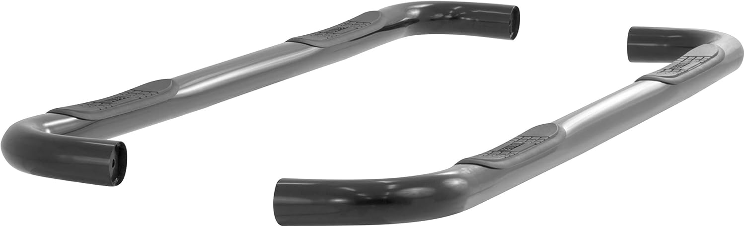 ARIES 204013 3-Inch Round Black Steel Nerf Bars, No-Drill, Fits Select Chevrolet Silverado, GMC Sierra 1500, 2500, 3500 HD