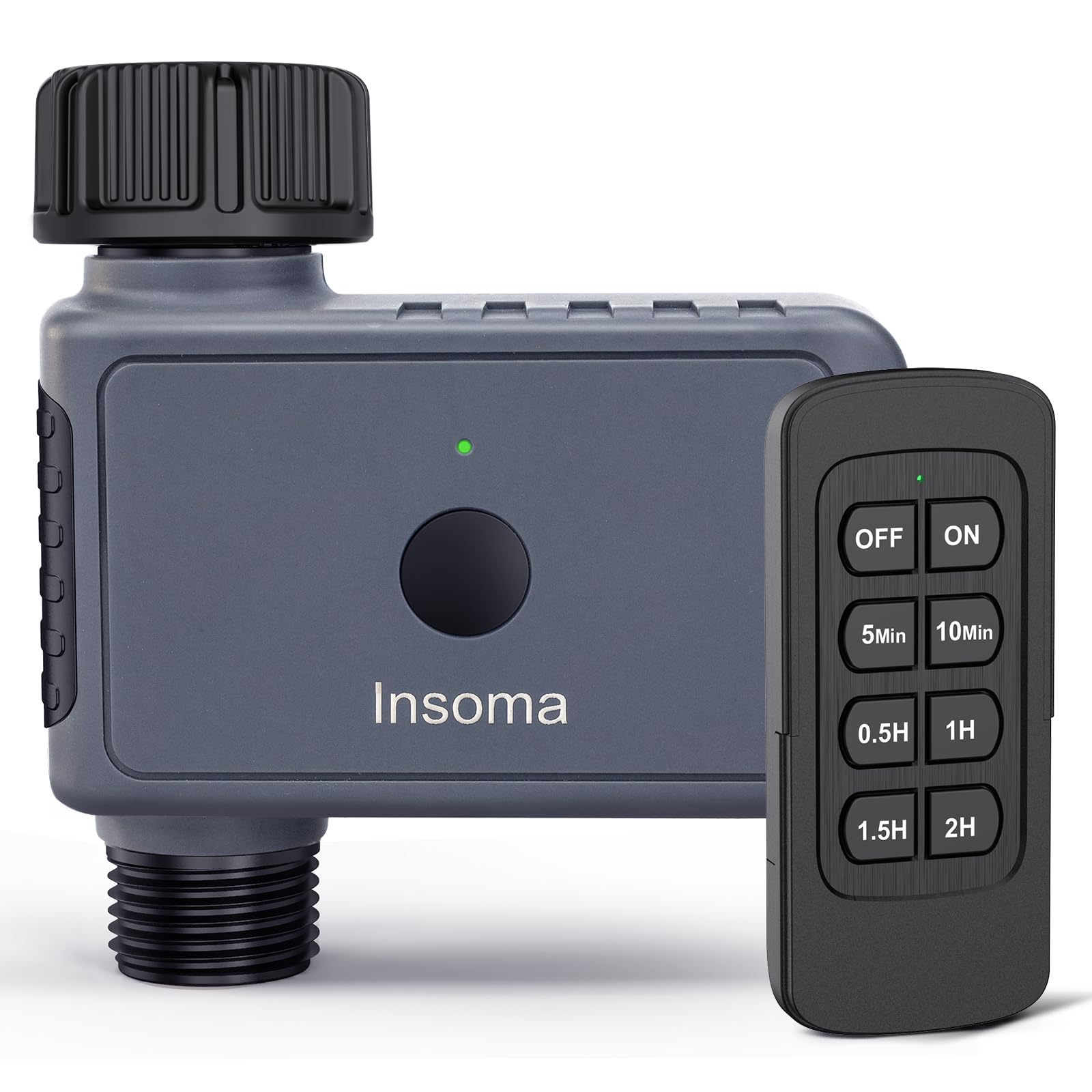 Insoma Sprinkler Timer with Remote Control, Water Hose Timers, Turns Water Off Automatically, Up to 120 Minutes of Run Time, Irrigation Timer for Lawn, Drip, Soaker Hose, and Garden, 1 Outlet
