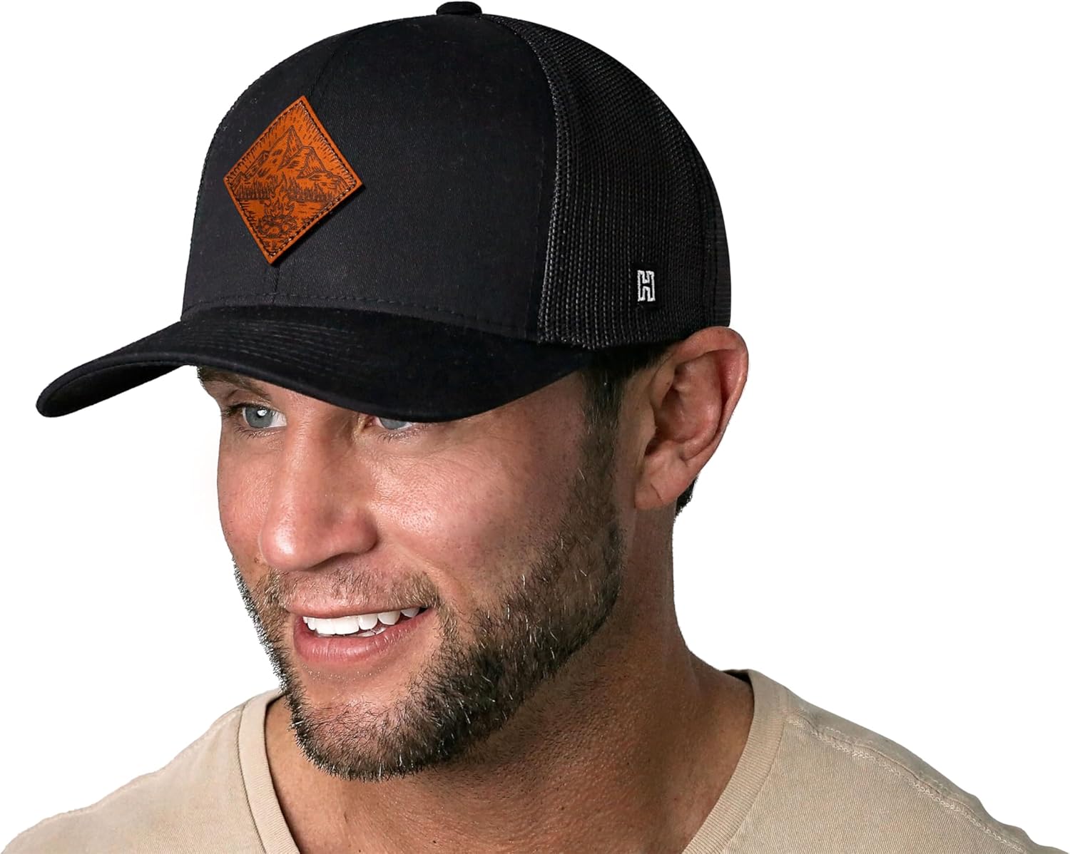 HAKA Camping Trucker Hat, Mountain Mesh Outdoor Hat for Men & Women, Adjustable Snapback Baseball Cap, Golf Hat
