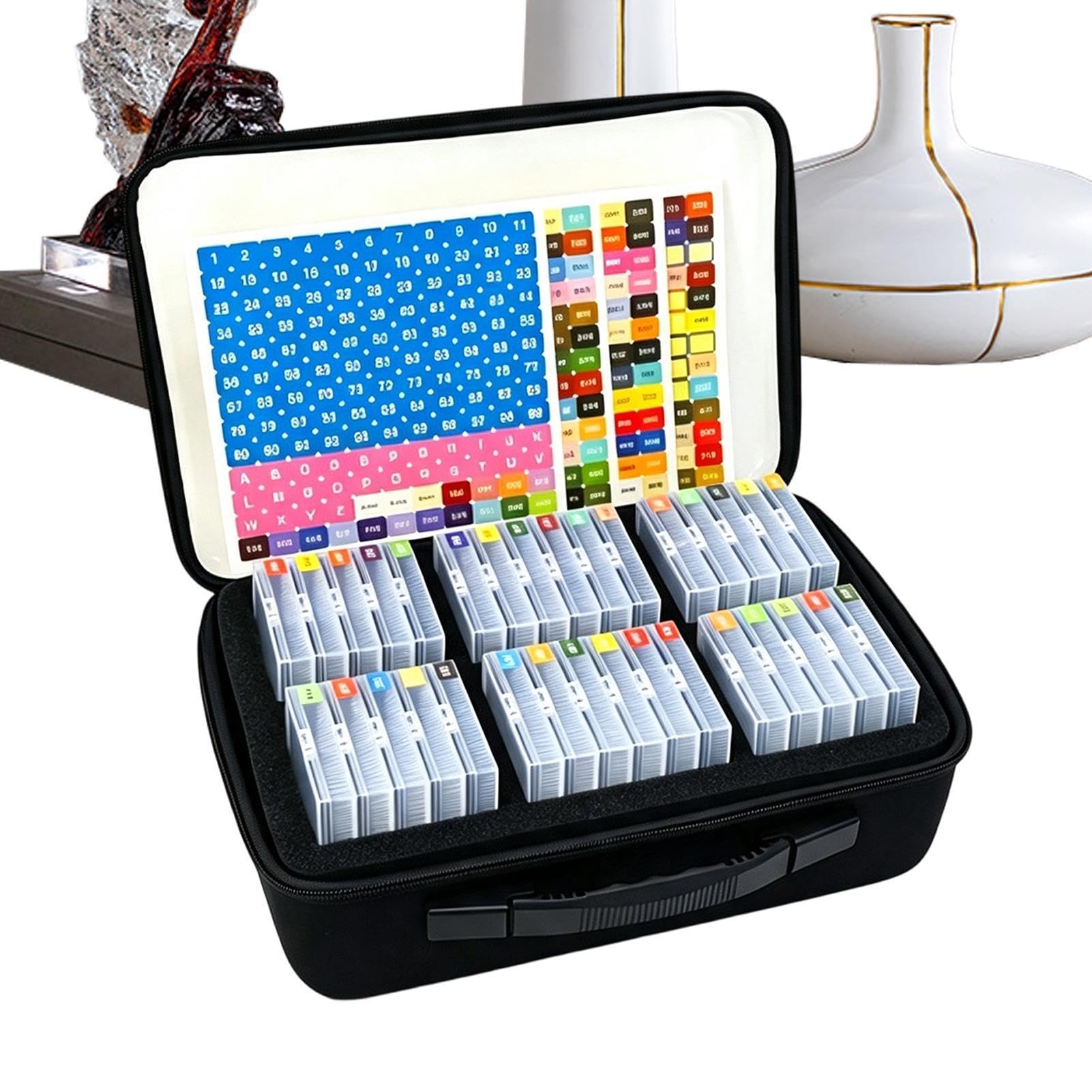 Contenitore Per Gem Painting Organizer a 32/64 Scomparti con Coperchio, | astuccio portaperline da pittura con divisori Per Casa Aula Ufficio Scuola Strass Giocattoli Gioie
