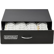 Bartesian Carbon Steel Cocktail Capsule Drawer - Black Storage Organizer Holds Up to 36 Bartesian Capsules - Space Saving Under Cocktail Machine Design for Home Bar & Countertop Organization