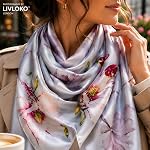 LONDON Scarf for Women Soft Lightweight Silky Ladies Large Shawl Wrap for Women Chiffon Head Hair Hijab Neck Scarves