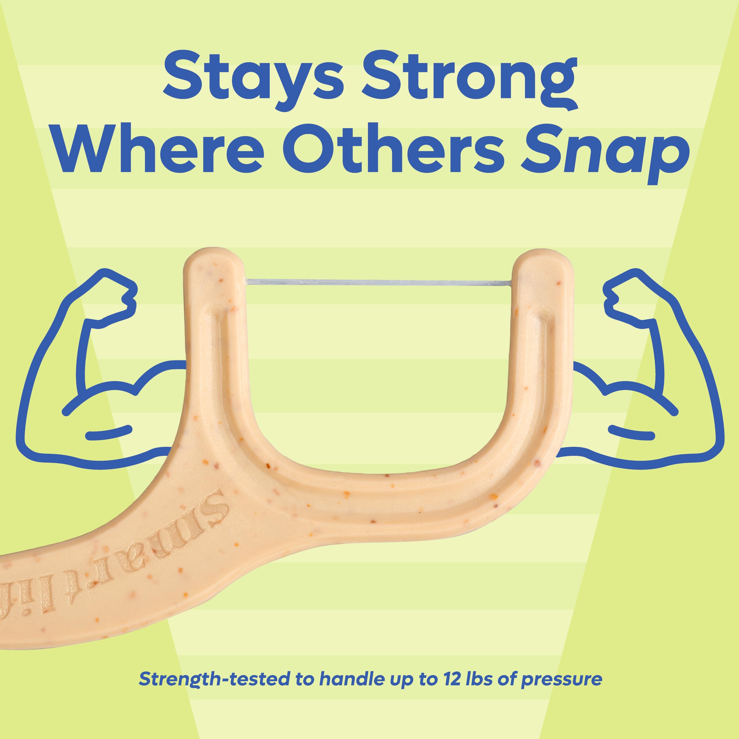 Eco-Friendly Dental Floss Picks - Straw Wheat -5 Eco-Friendly Dental Floss Picks - Straw Wheat -5
