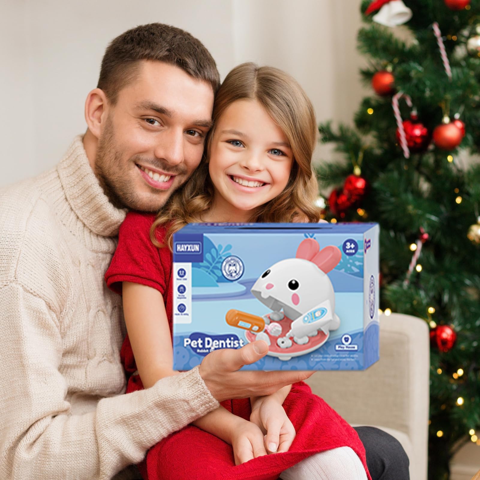 Kit de Dentiste ludique pour - Adorable kit de Simulation de Lapin - Jeu de rôle interactif - Jouet éducatif créatif pour la Maternelle, Prix Scolaire, Cadeau de fête, Classique
