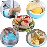 Vista 5 de Home Mini máquina automática para hacer helados, yogur congelado y sorbete para hacer postres para diversión de bricolaje, personaliza tu propio