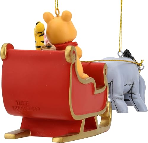 Miniatura 9 de Tree Buddees Winne The Pooh - Trineo de Papá Noel con Eeyore y Piglet, 2 piezas de decoración grande de Navidad