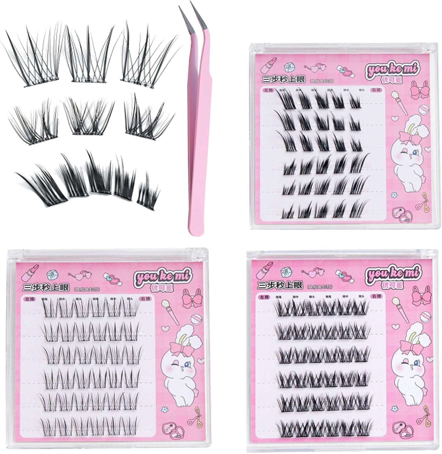 Dorolab Lashes, Dorolab Eyelashes, Dorolab Self Adhesive Eyelashes No Glue Needed, Dorolab Glue Free Eyelashes, Dorolab Reusable Glue-Free False Eyelashes (3 Pcs)