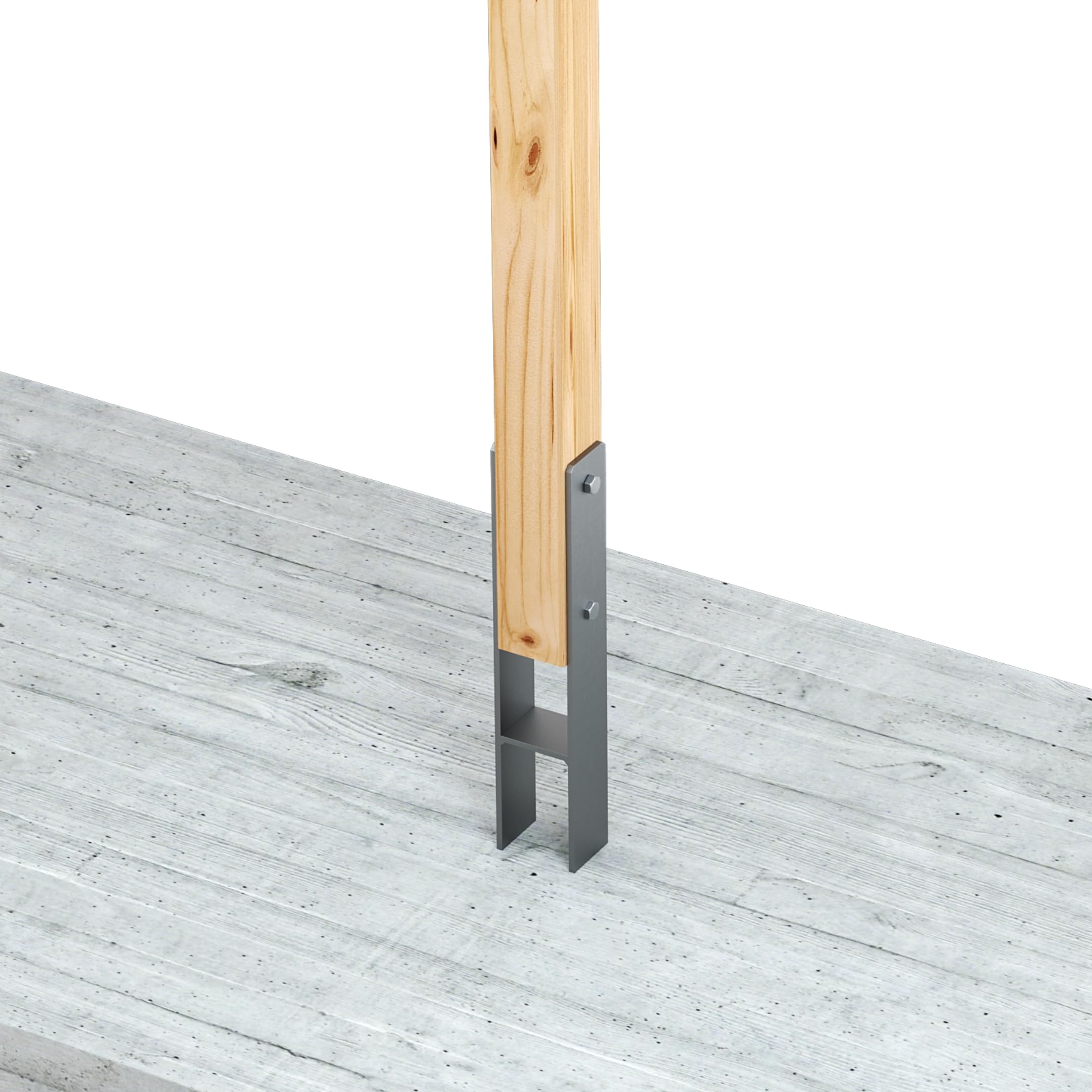 EuP Postenträger Typ H fz in Beton/H-Anker Breite 140 x 60 x 600 x 6,0 (LW 140mm)