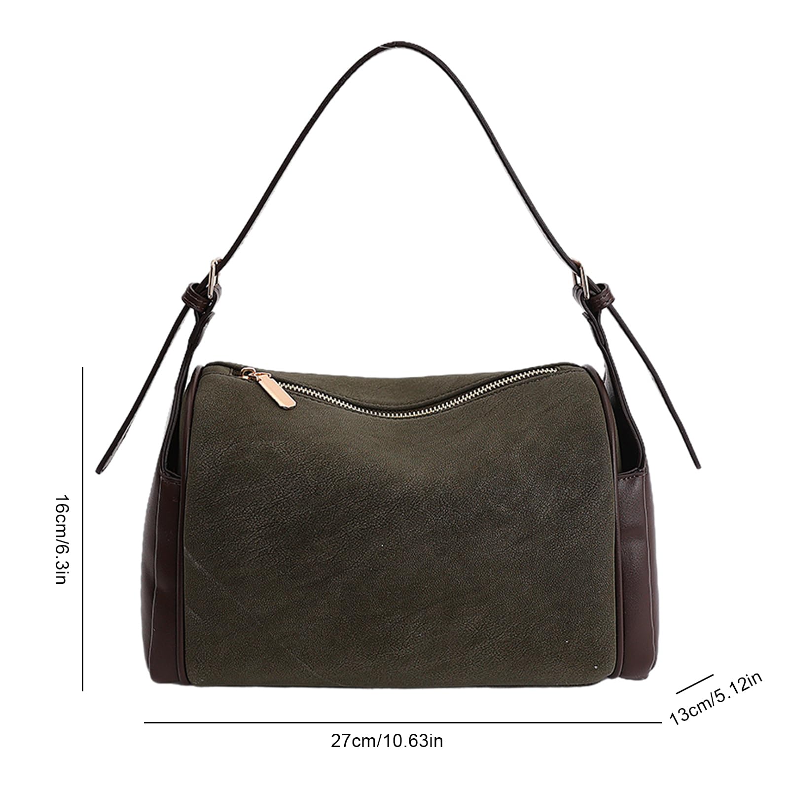 Borse sottobraccio cilindriche in pelle PU vintage donna