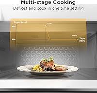 Vista 5 de BLACK+DECKER Horno de microondas sobre la estufa con ventilación y cocción automática de un toque, 1.7 pies cúbicos microondas OTR sobre estufa