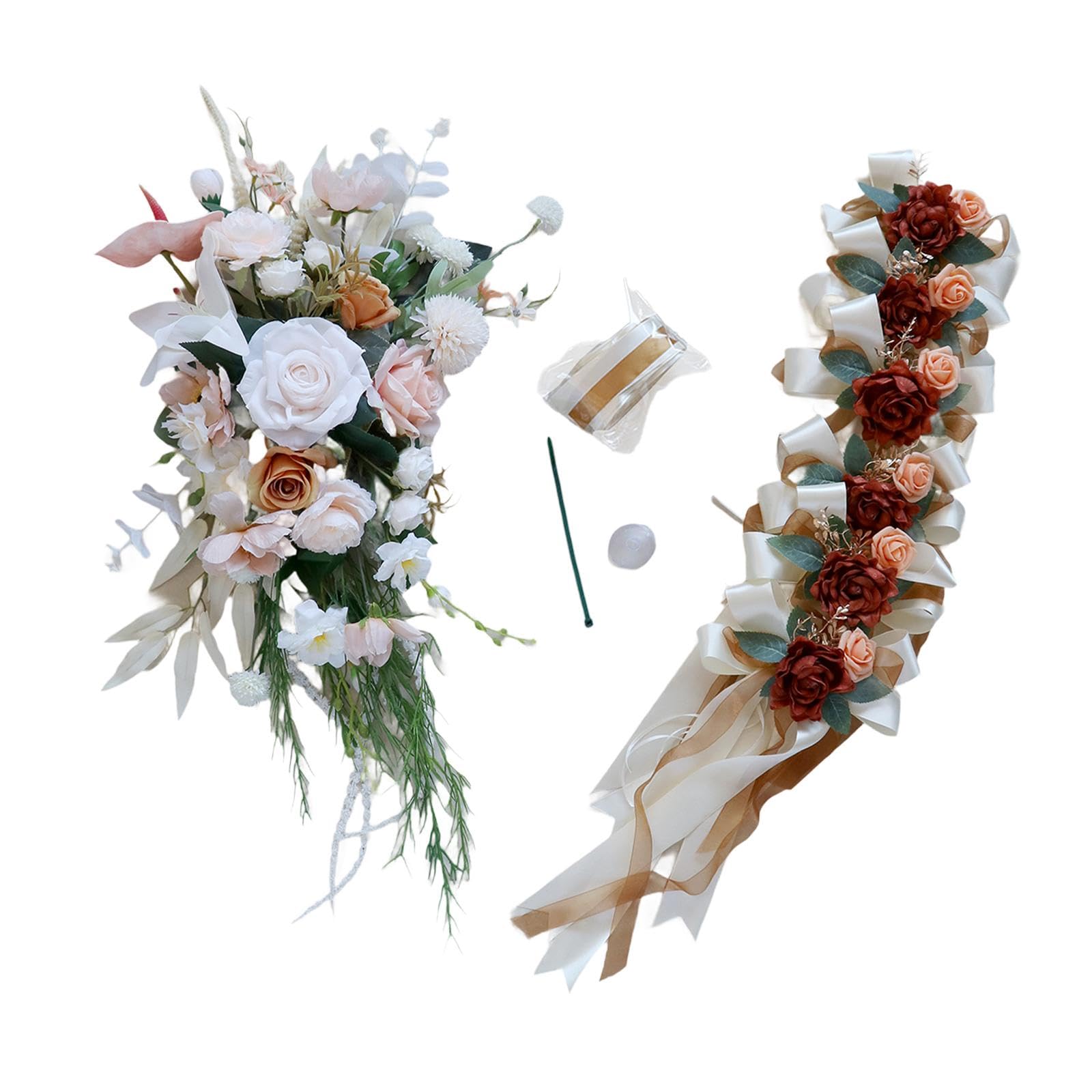 Hochzeit Auto Dekoration Set Künstliche Blumen Realistische DIY Elegante Ornament und Simulation Blumen für Events Festival