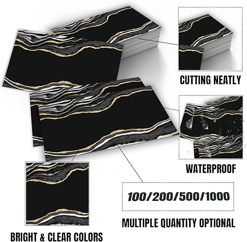 Miniatura 3 de Tarjetas de presentación personalizadas con plantillas de mármol, tarjetas de presentación personalizadas con tu logo, papel mate de 300gsm de 3.5 x