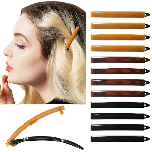 Miniatura 7 de AURORA PIN Juego de 12 pasadores de pelo para mujeres y niñas, pinzas para cabello grueso y fino, accesorios para el cabello no metálicos, agarre