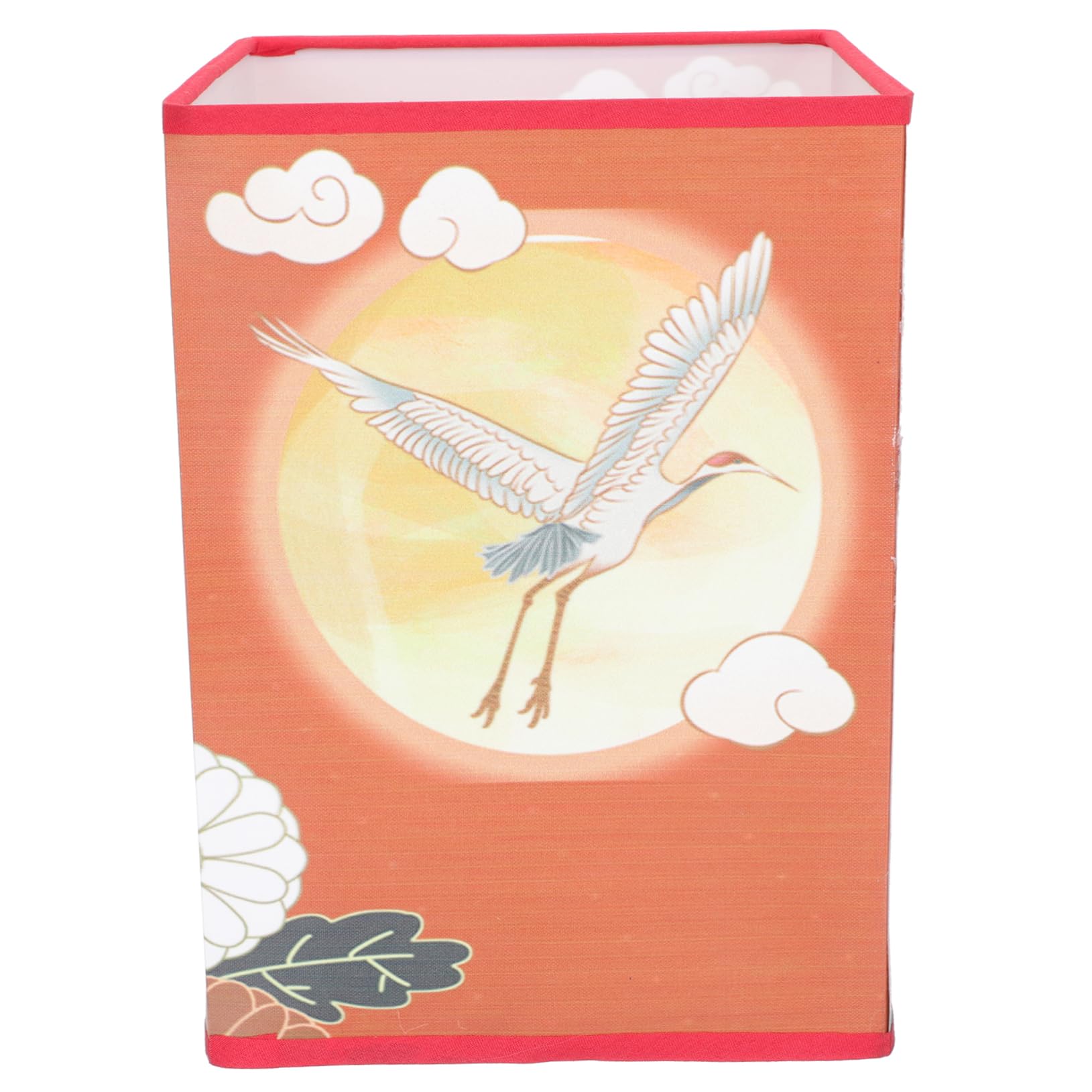 Gadpiparty Square Desk Lamp Cover Pendant Lamp Cover Chinese Style Design Iron and PVC Material Simple and Generous Artistic Flavor Protects and Decorates Light for Home and Bar