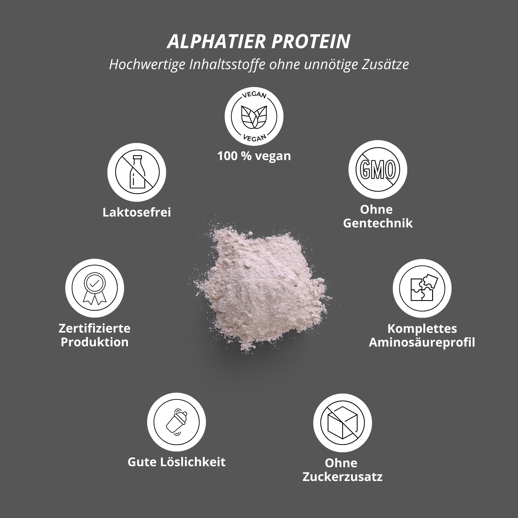 Alphatier Protein Pulver Lemon Cheesecake 1000 g - Proteinpulver mit 79% Eiweiß - Eiweißpulver Zitrone Käsekuchen - mit Sojaproteinisolat ohne Zucker