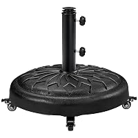 Yaheetech Base per Ombrellone da Giardino 20,6 kg in Resina e Metallo con 4 Ruote
