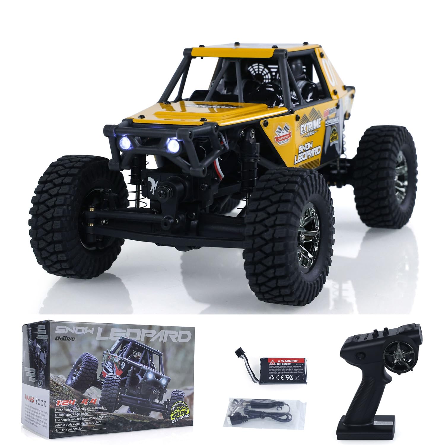 UdiRC UCX2405PRO 1/24 4x4 RC Rock Crawler Brushless Motor ESC Geländefahrzeug RTR Spielzeugauto mit Akku