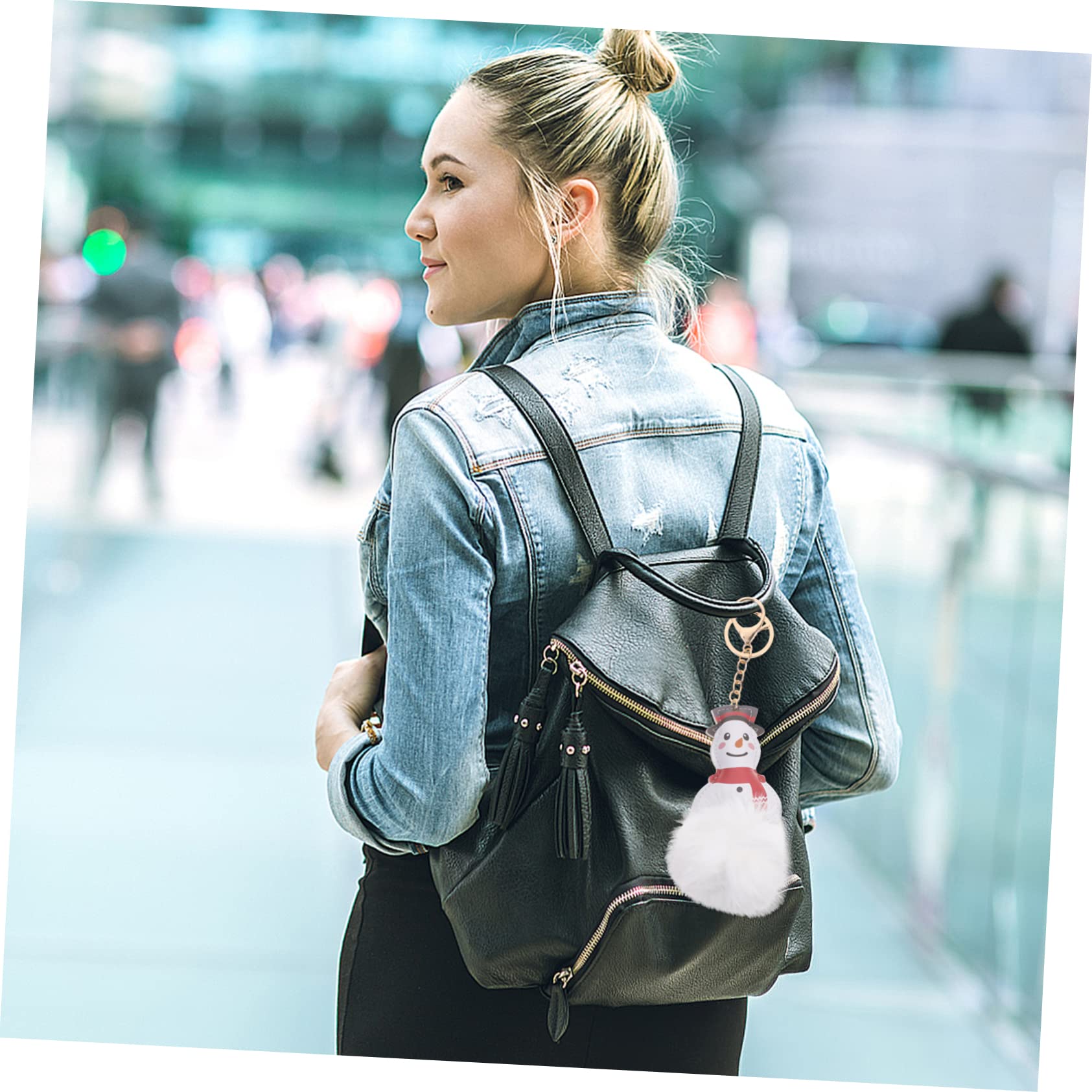 SHERCHPRY 18 Piezas llavero bola de pelo llavero de dibujos animados de navidad de vacaciones presentes originales christmas bag mochila s para niñas alce