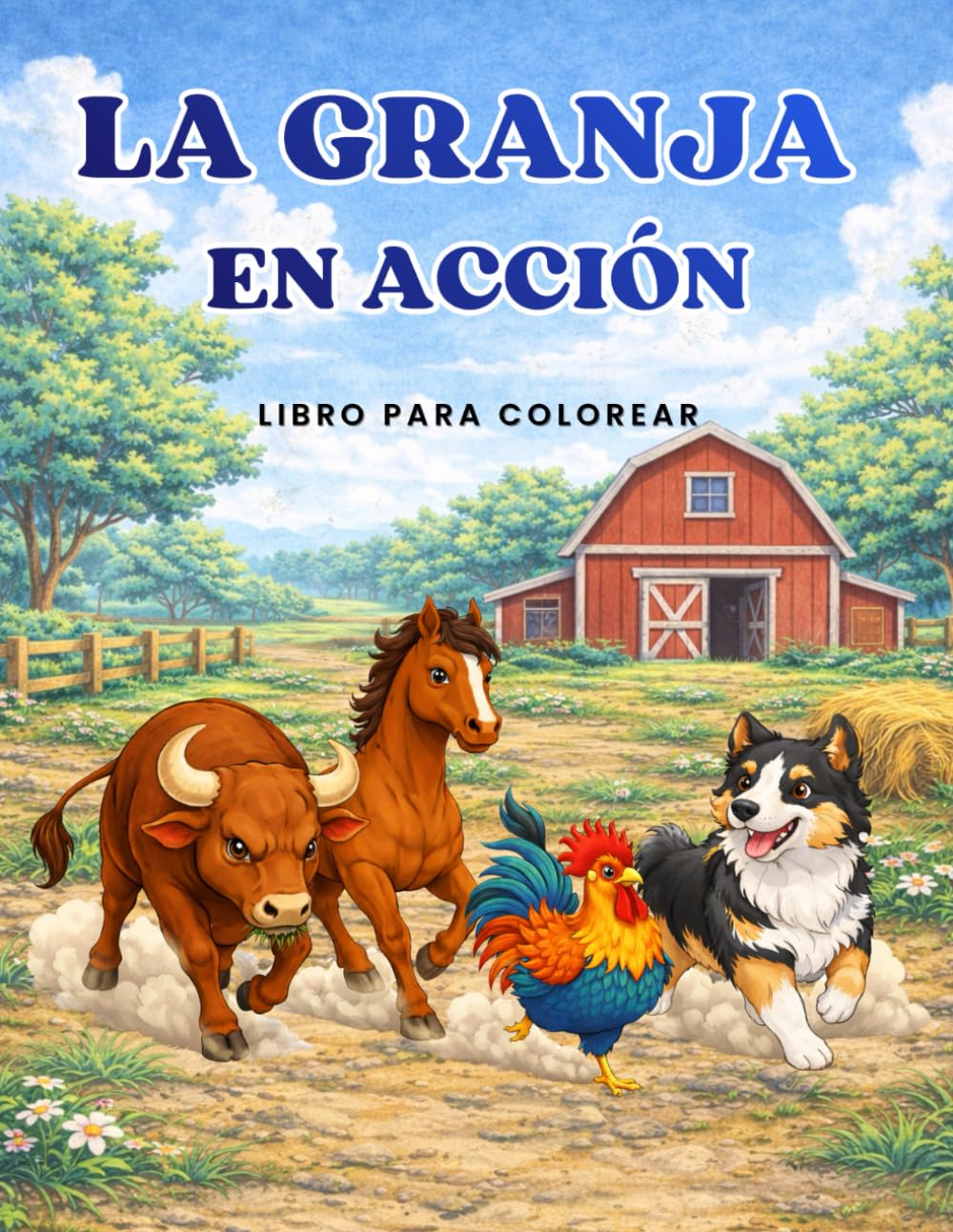 La granja en acción: Libro para colorear