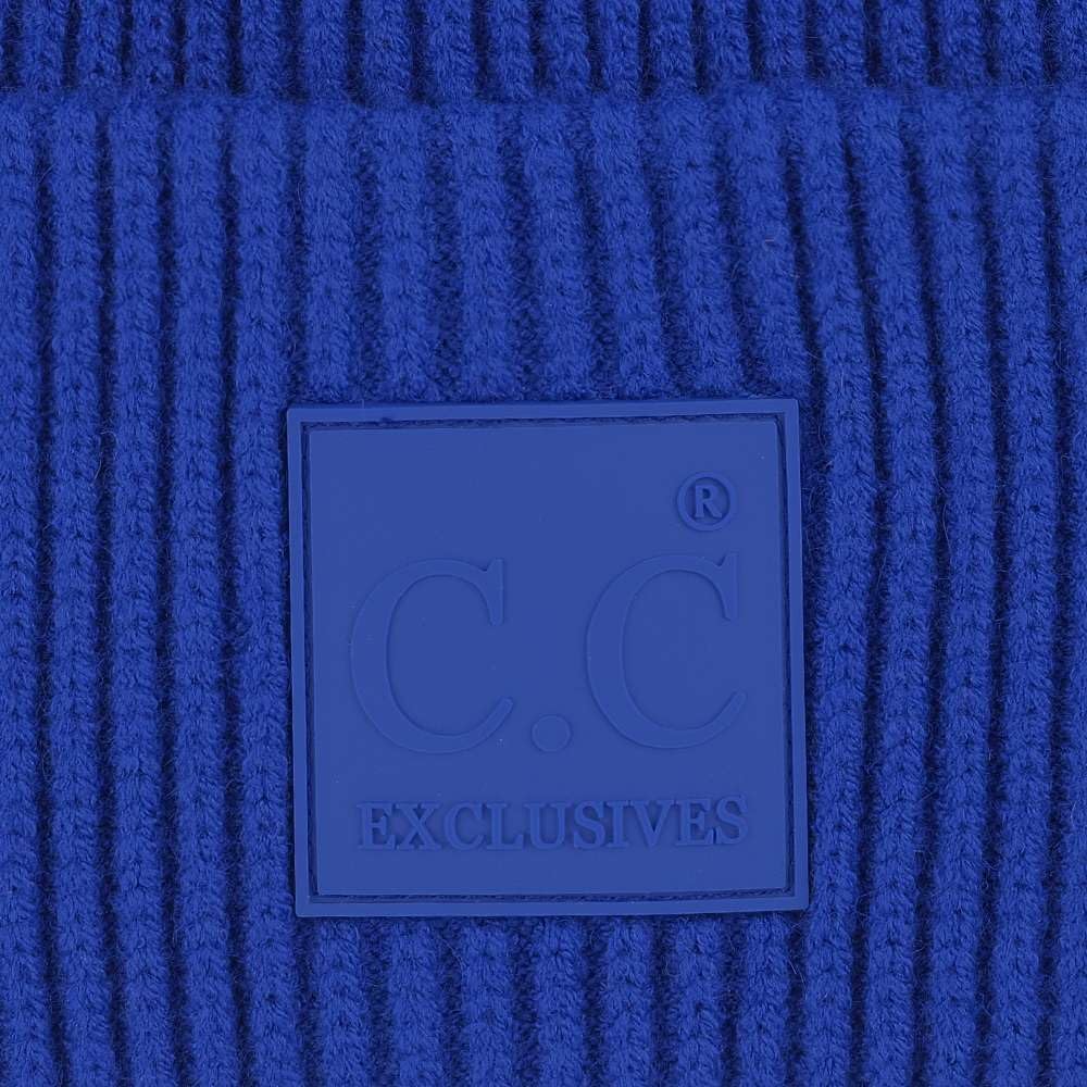 C.C Unisex Winter Thick Knit Plain Cuff Skull Cap Beanie Hat