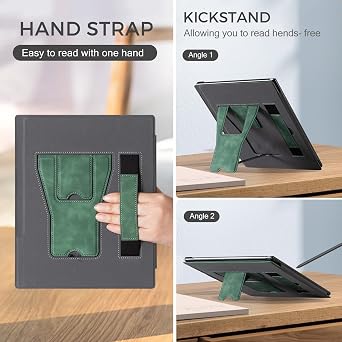 CoBak Case for Remarkable 2 Paper Tablet with Two Viewing Angles- Lightweight and Hard Back Shell Protective Book Folio Cover with Built-in Pen Holder - for 10.3 2020 Released (with Stand Emerald)