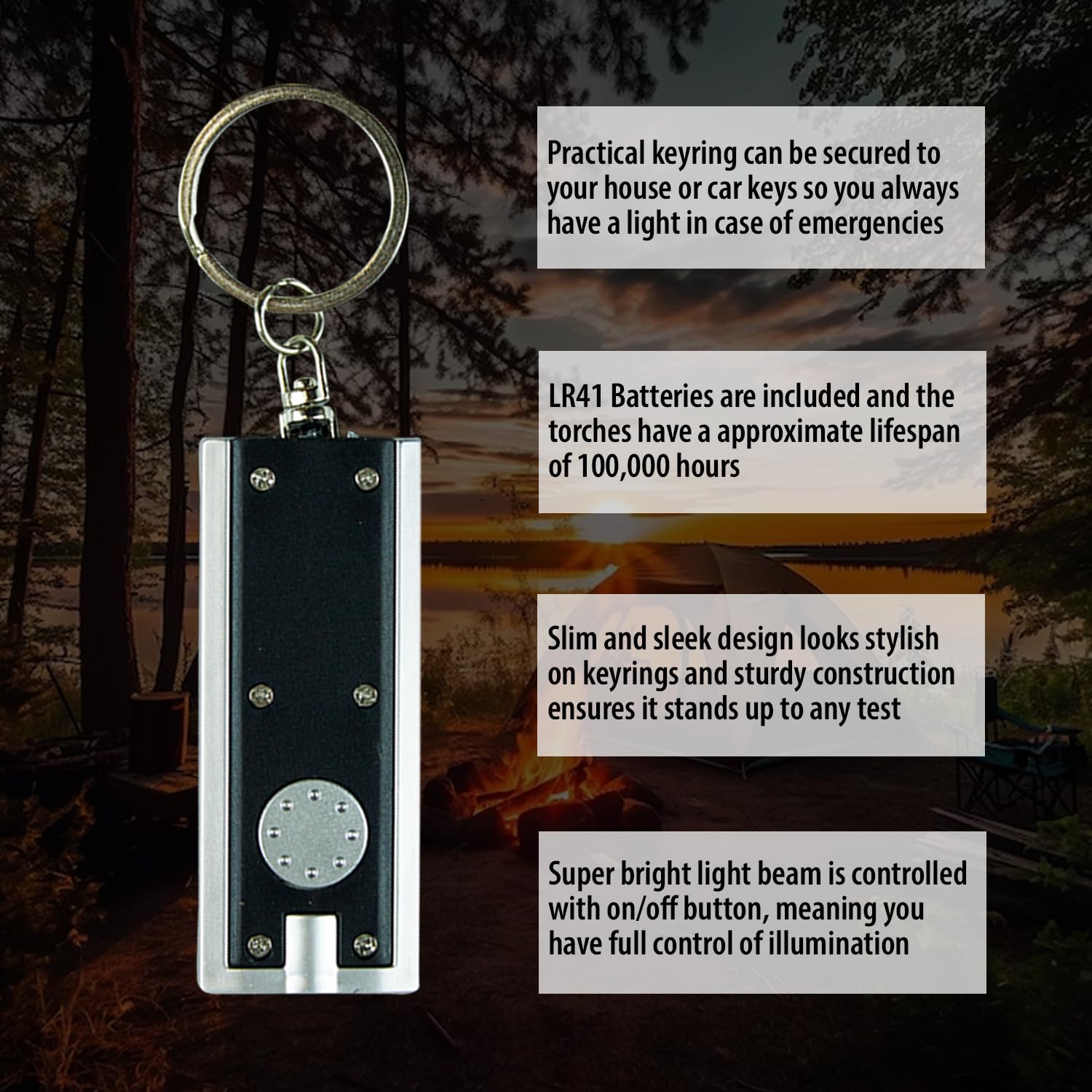 CZBRO 30 Pack Mini Keychain Flashlights - Ultra-Bright LED Carabiner Clip Lights, Compact Emergency Lights For Camping, Hiking, Survival
